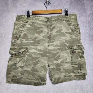 George Mens size 34 Camo Cargo Shorts Green‎ Camouflage